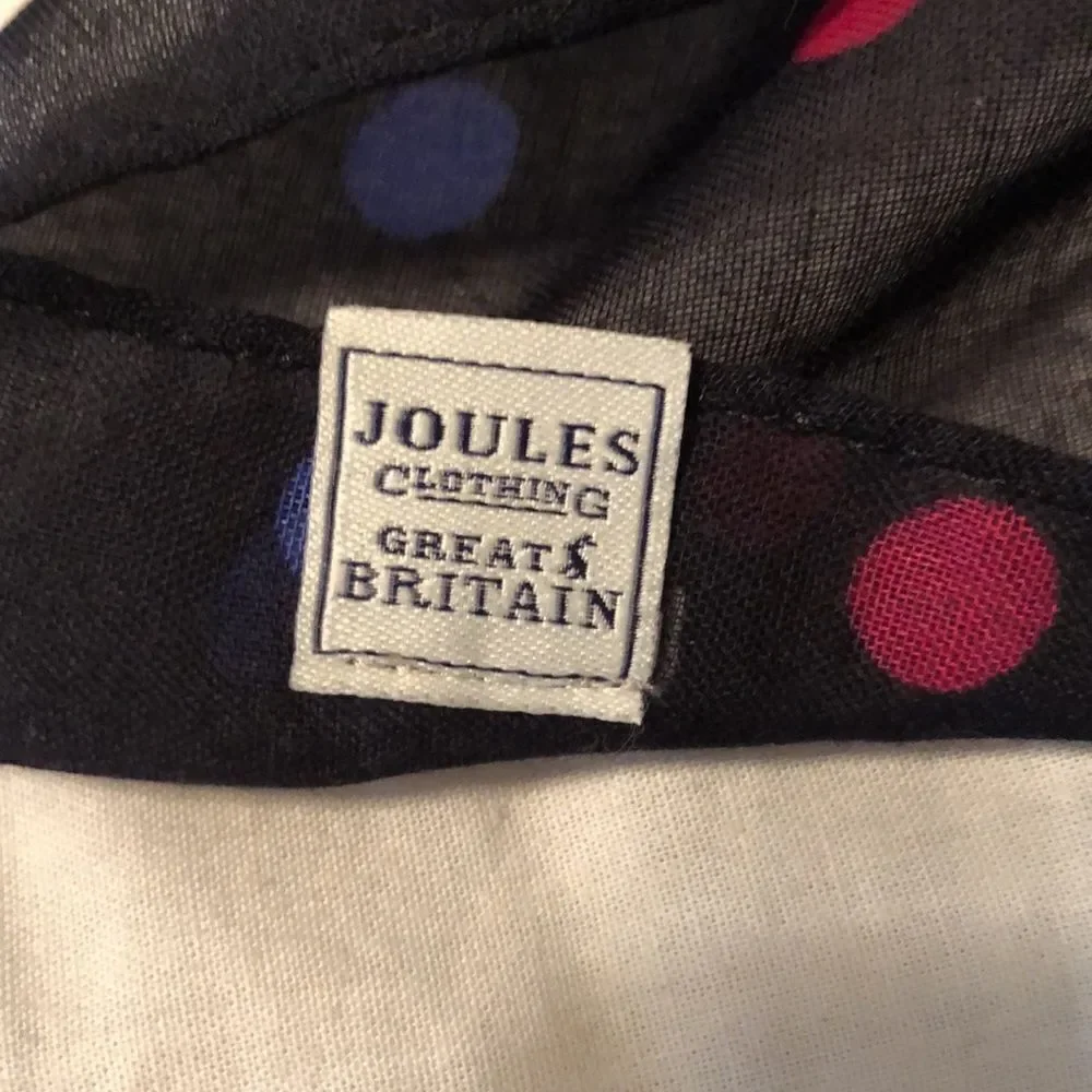 Joules Navy Multicolored Polka Large Scarf Wrap